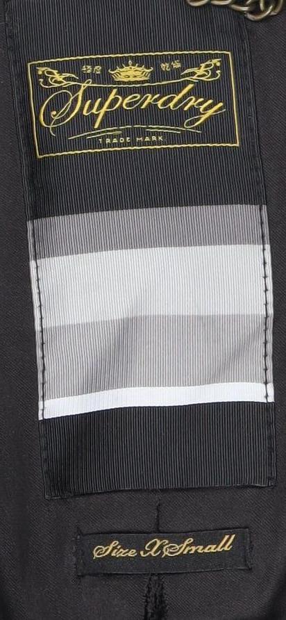 Superdry Women's Black Wool Pea Coat XS