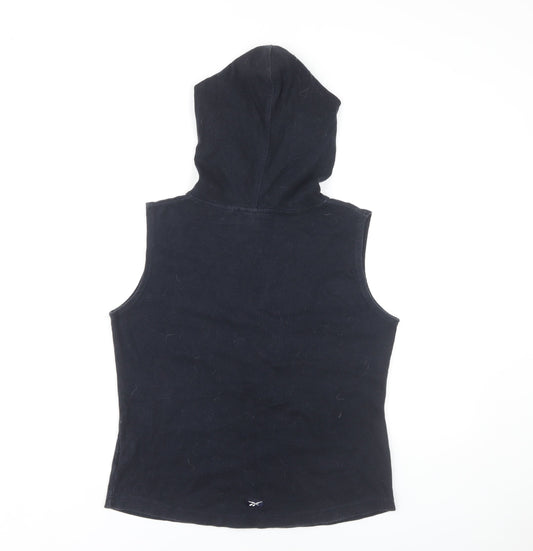 Reebok Women's Black Vest Hoodie Size 10