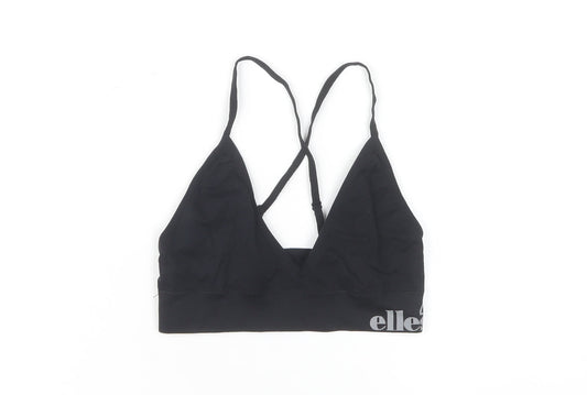 Ellesse Women's Black Gym Tank Top Cropped S