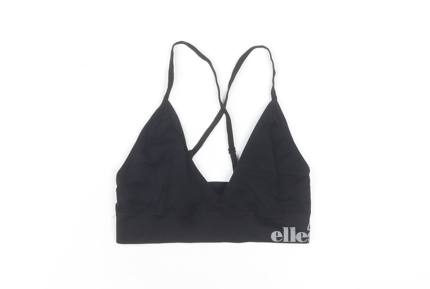 Ellesse Women's Black Gym Tank Top Cropped S