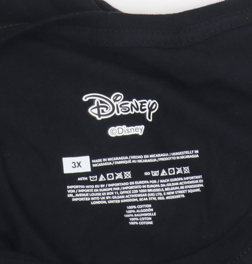 Disney Black Minnie Mouse Women's T-Shirt 3XL