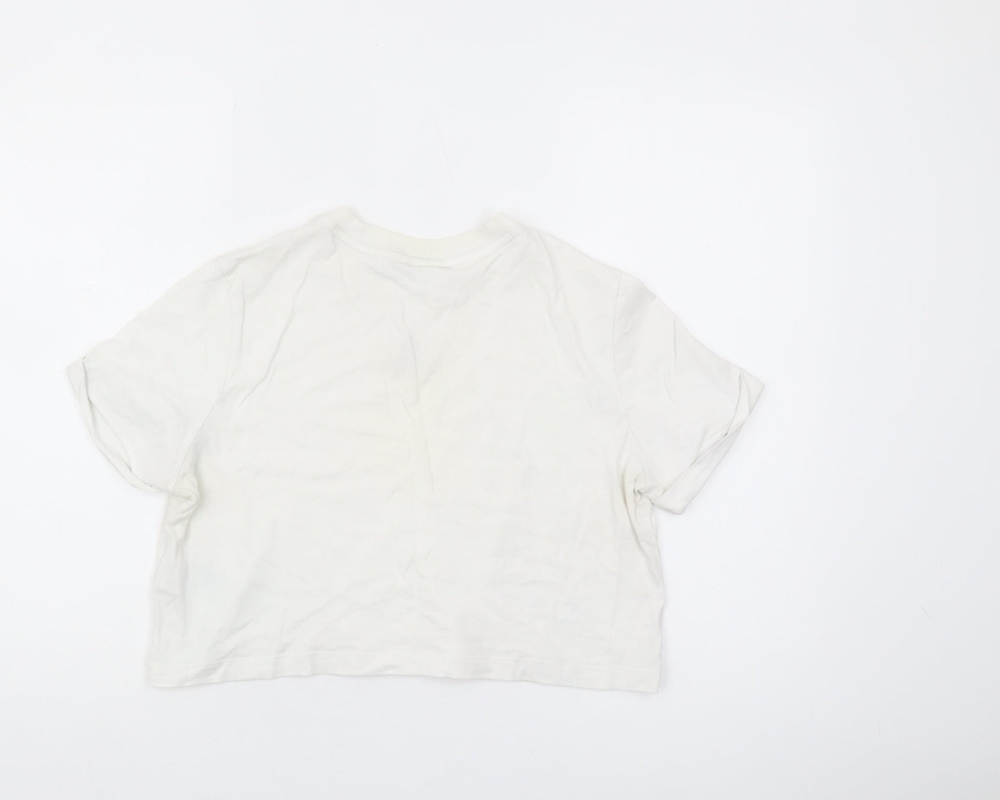 Adidas Women's White Crop T-Shirt Size 18