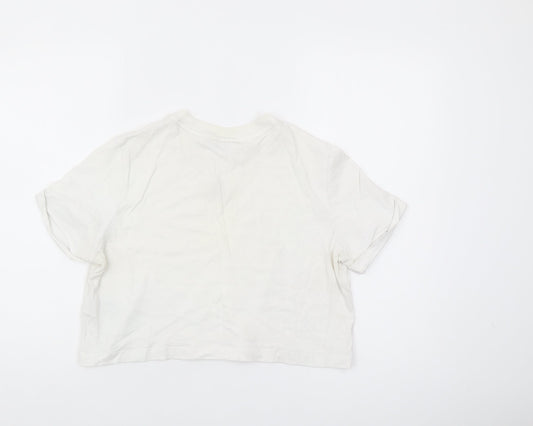 Adidas Women's White Crop T-Shirt Size 18