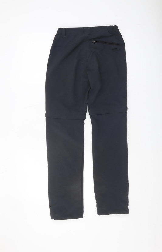 CMP Boys Black Convertible Trousers, Size 24, Activewear