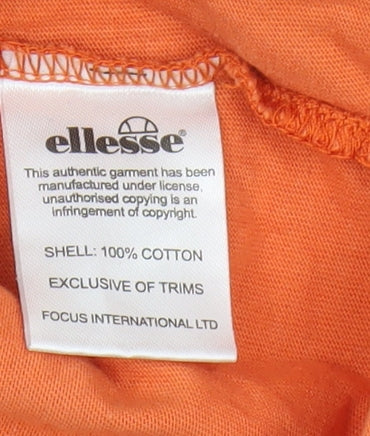 Ellesse Men's Orange Crew Neck T-Shirt M