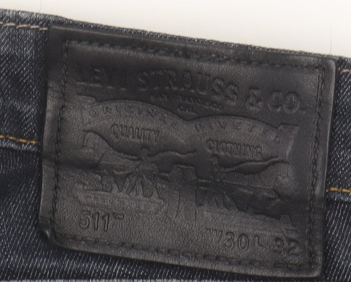 Levi's Men's Blue Skinny Jeans Size 30 Dark Denim