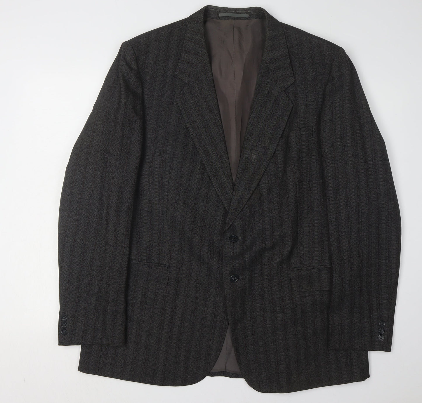 Boss Men's Grey Striped Suit Jacket 44 Regular