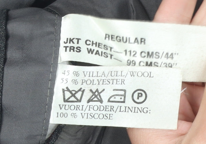 Boss Men's Grey Striped Suit Jacket 44 Regular