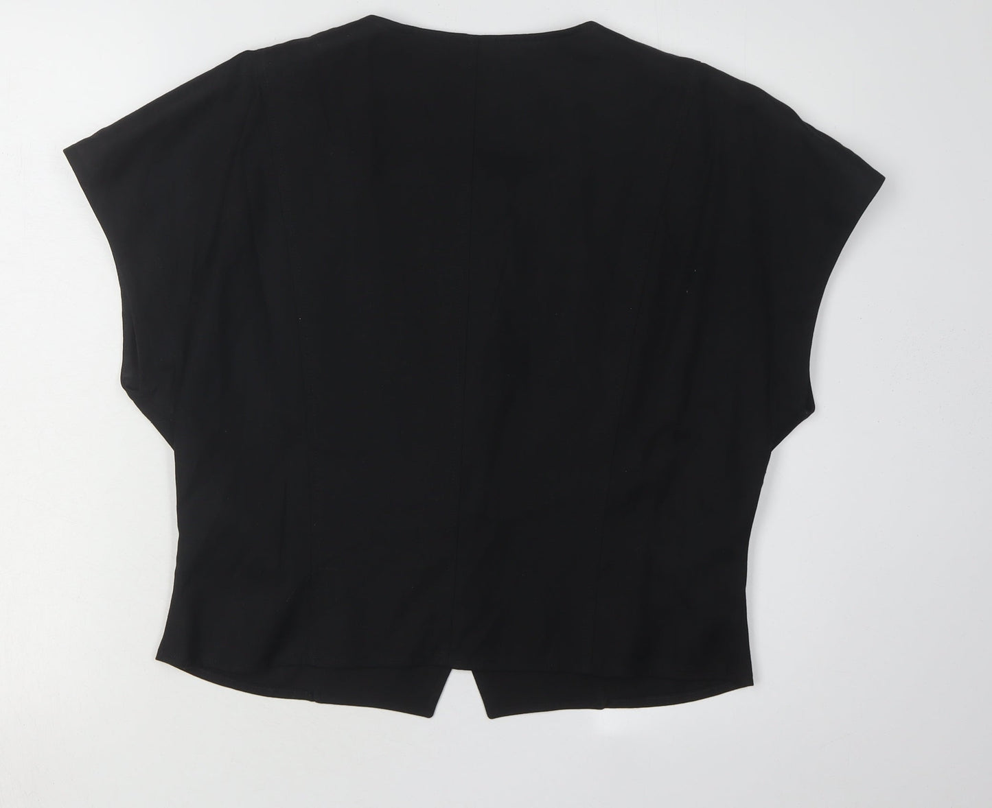 Windsmoor Women's Black Blouse Size 16 with Button Accents
