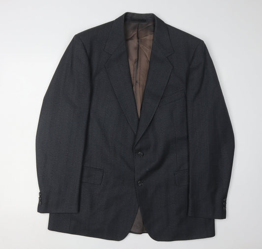 Magee Men's Black Wool Blazer 44 Reg Formal Single-Breasted