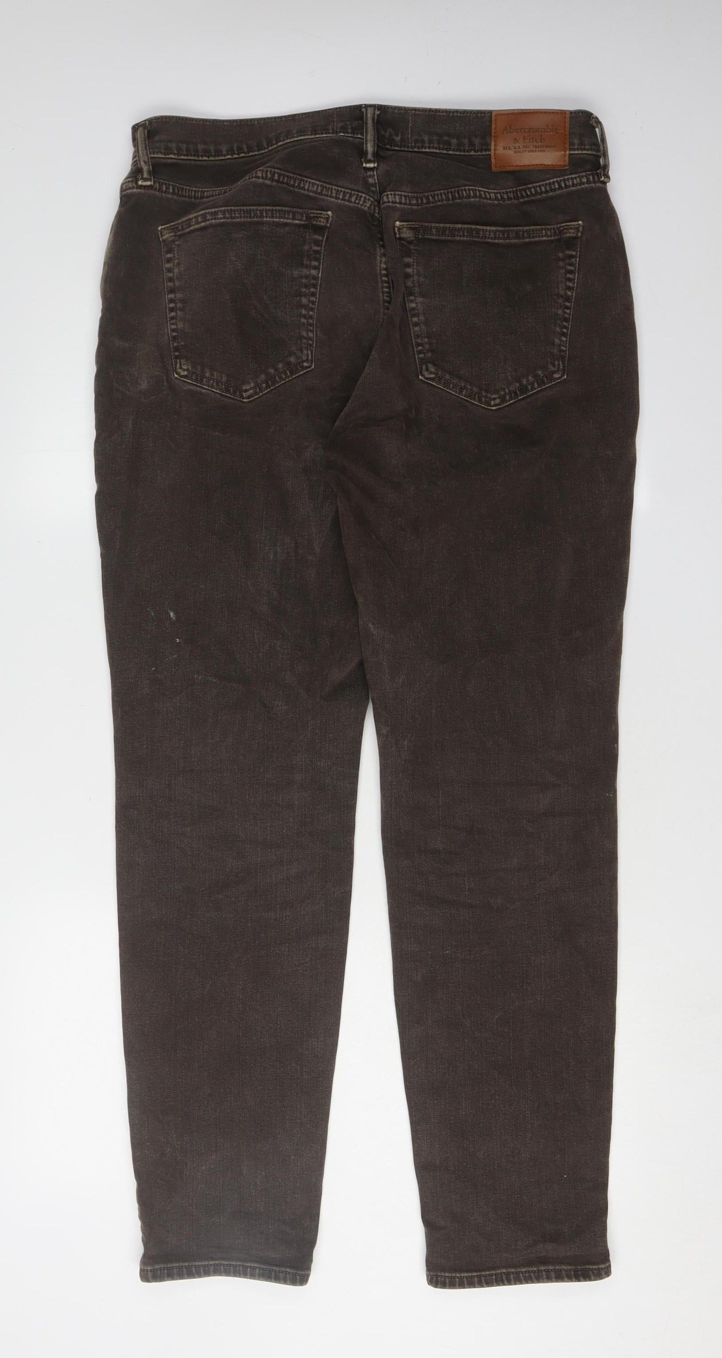Abercrombie & Fitch Men's Brown Straight Jeans 33W