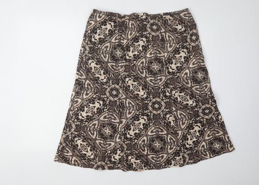 Marks and Spencer Women's Multicoloured Knee Length Skirt