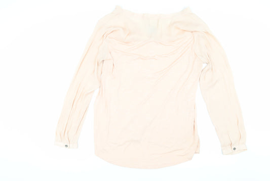 Dolan Women's Beige Long Sleeve Button Top Size S