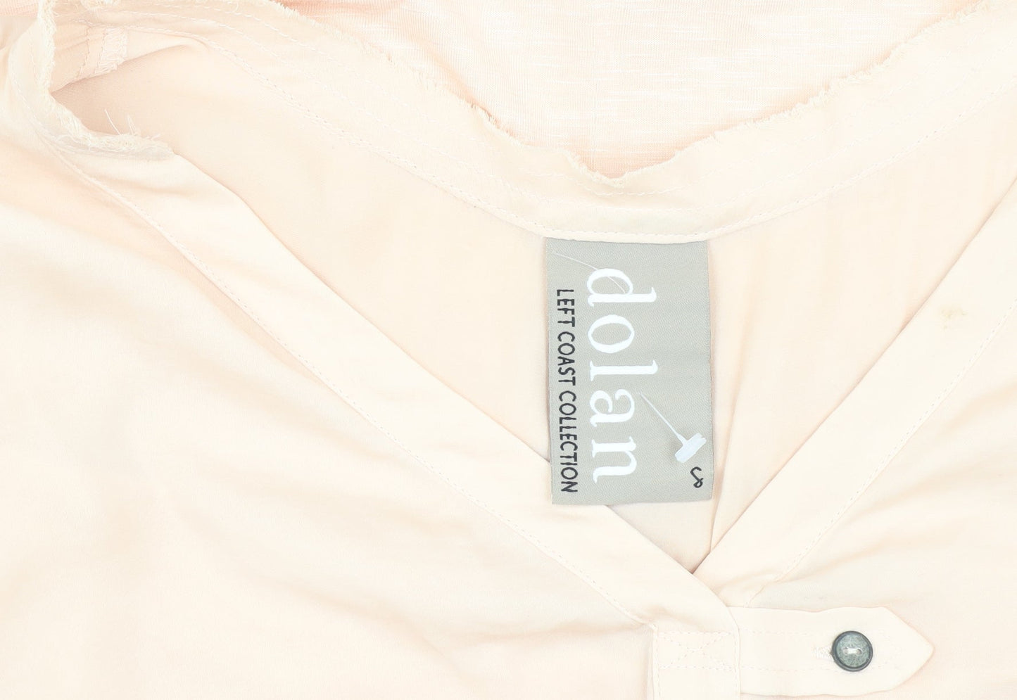 Dolan Women's Beige Long Sleeve Button Top Size S
