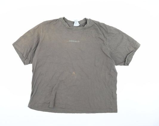 Mens UK Size XL adidas Grey Cotton T-Shirt