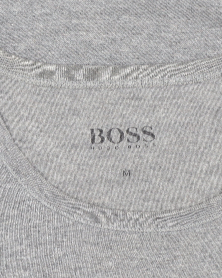 BOSS Men's Grey Medium Crew Neck T-Shirt Short Sleeve