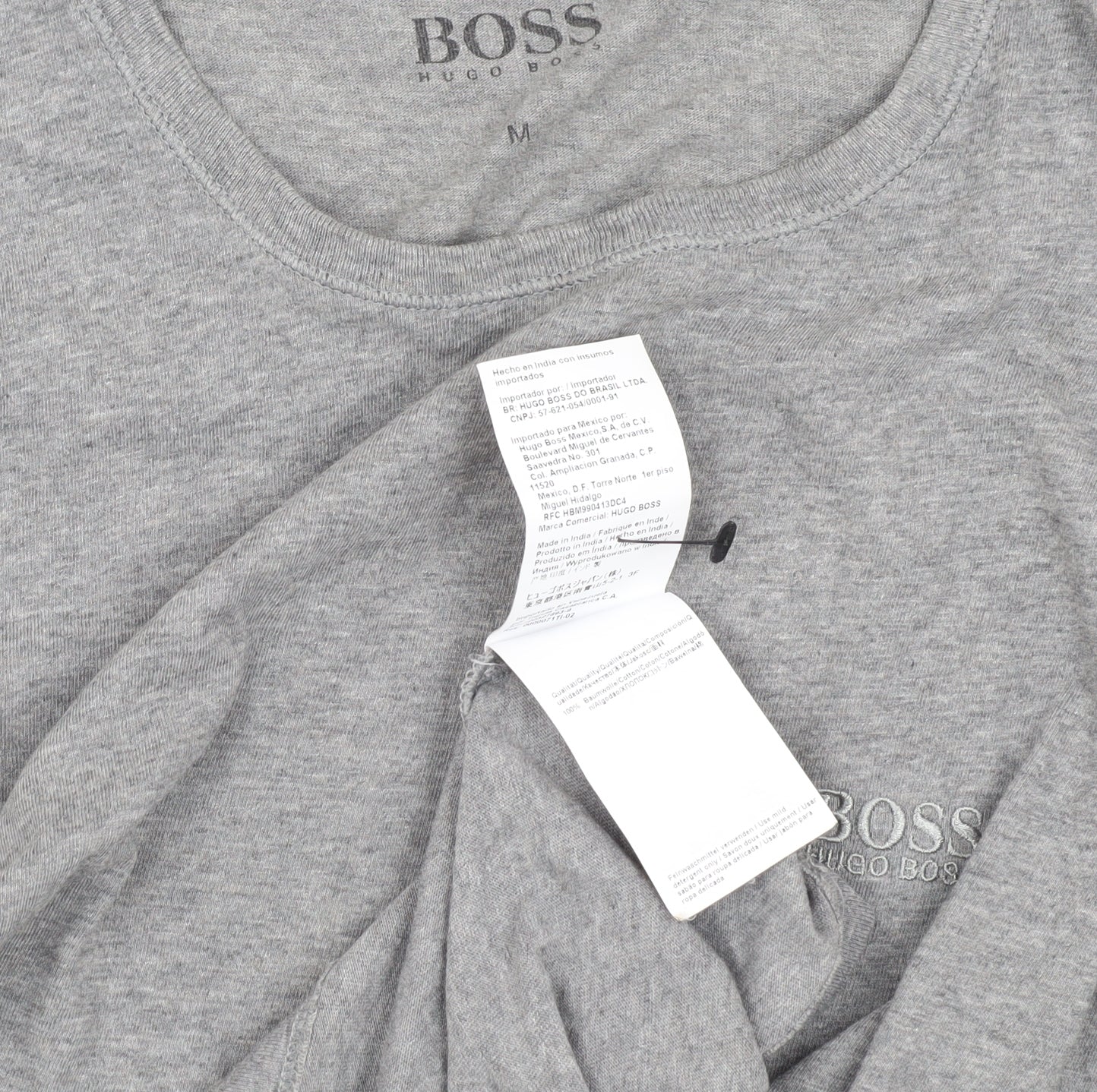 BOSS Men's Grey Medium Crew Neck T-Shirt Short Sleeve