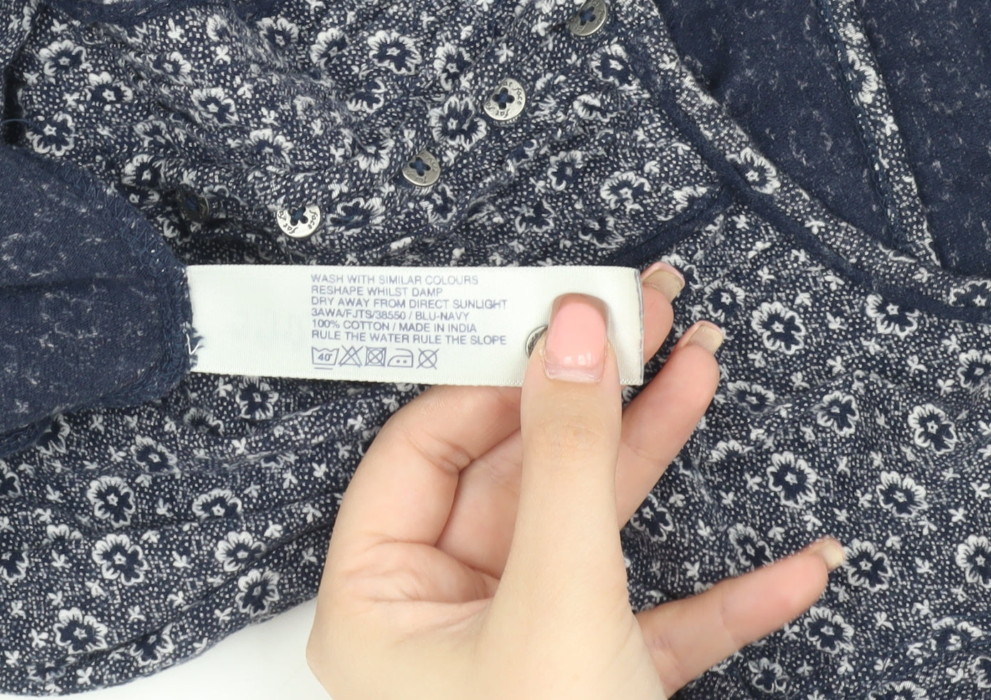 Fat Face Women’s Blue Floral Tunic Blouse Size 8