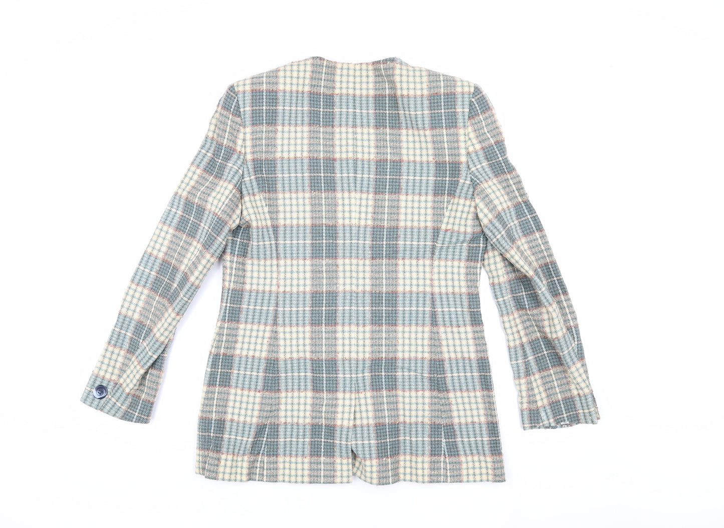 Jaeger Women's Multicoloured Check Tweed Blazer Size 10