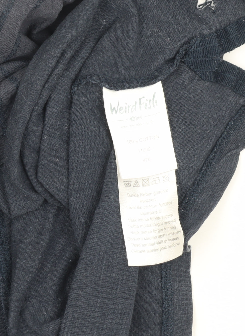 Weird Fish Women's Blue Cotton Tank Top Size 12, Casual