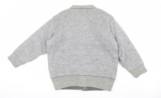Fragrance Collection Men's Grey Geometric Wool Jacket M