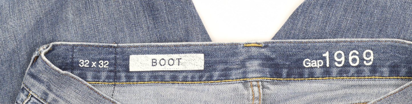 Gap Men's Blue Bootcut Jeans Size 32 Regular Fit