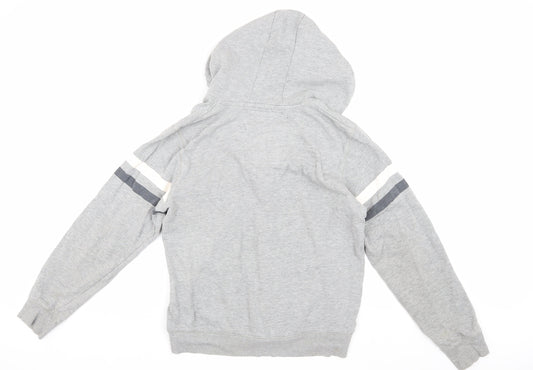 Tokyo Laundry Grey Hooded Jacket, M - Men's Cotton Casual