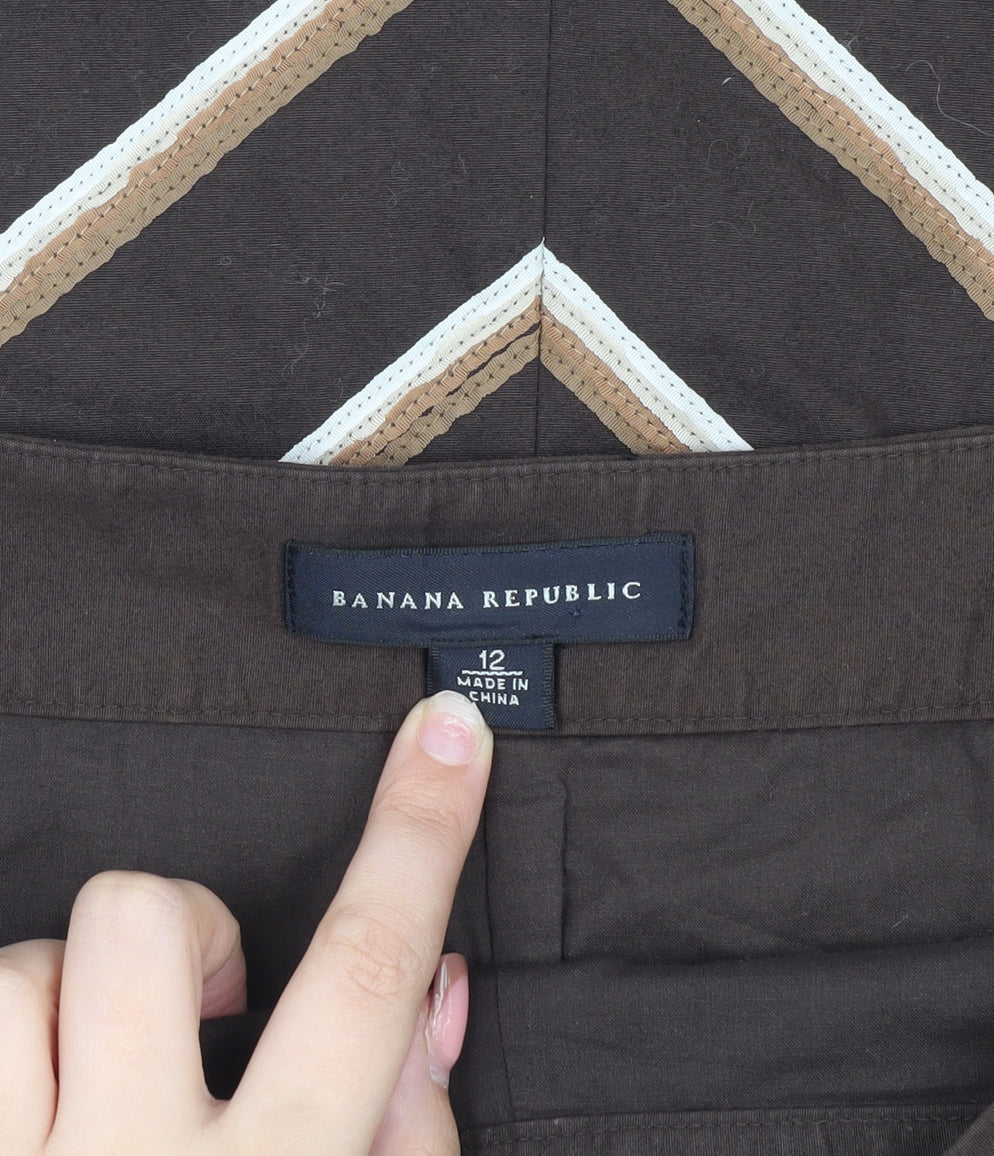 Banana Republic Women's Brown A-Line Skirt Size 12