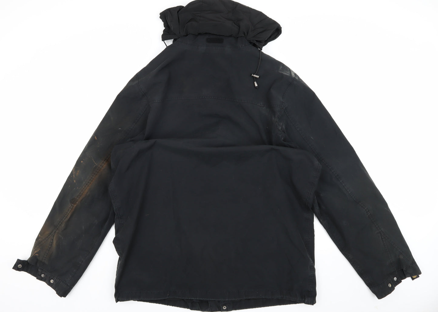 Gant Men's Black XL Parka Jacket, Hooded, Casual