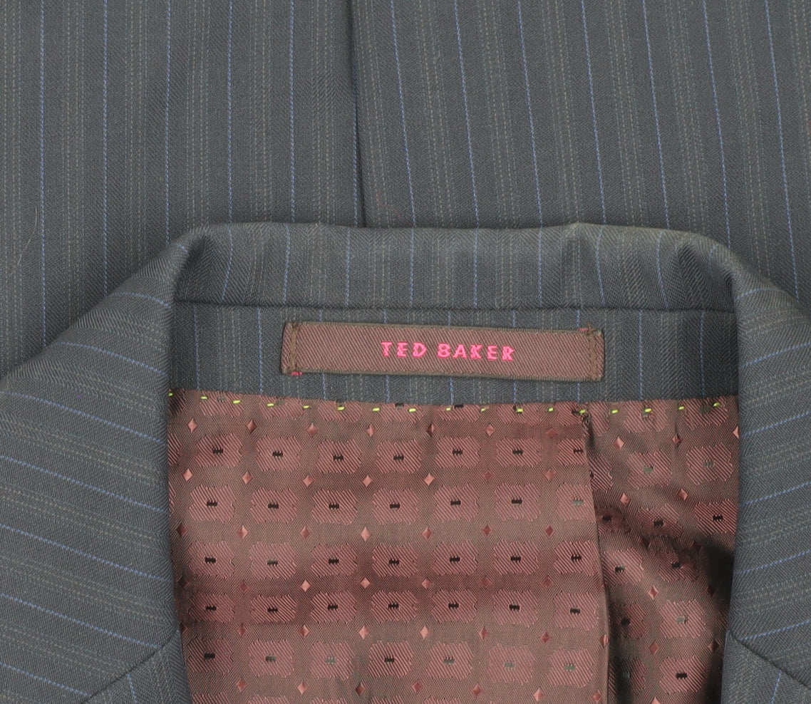 Ted Baker Men's Blue Striped Blazer, 40R