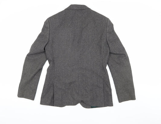 Moss London Men's Grey Slim Fit Blazer 40R