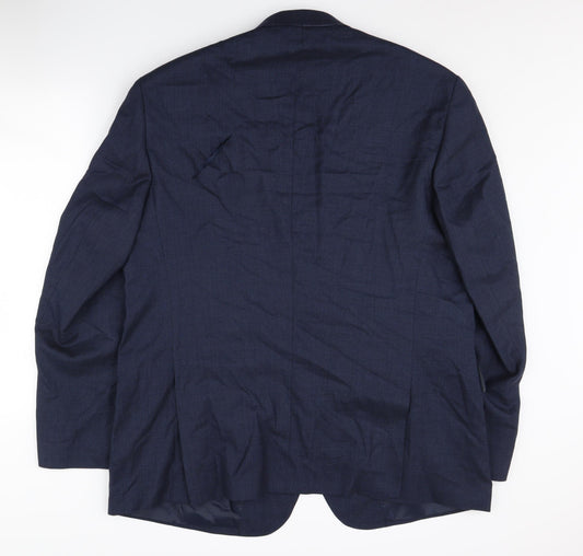 Charles Tyrwhitt Men's Blue Long Wool Blazer 48L Classic Fit