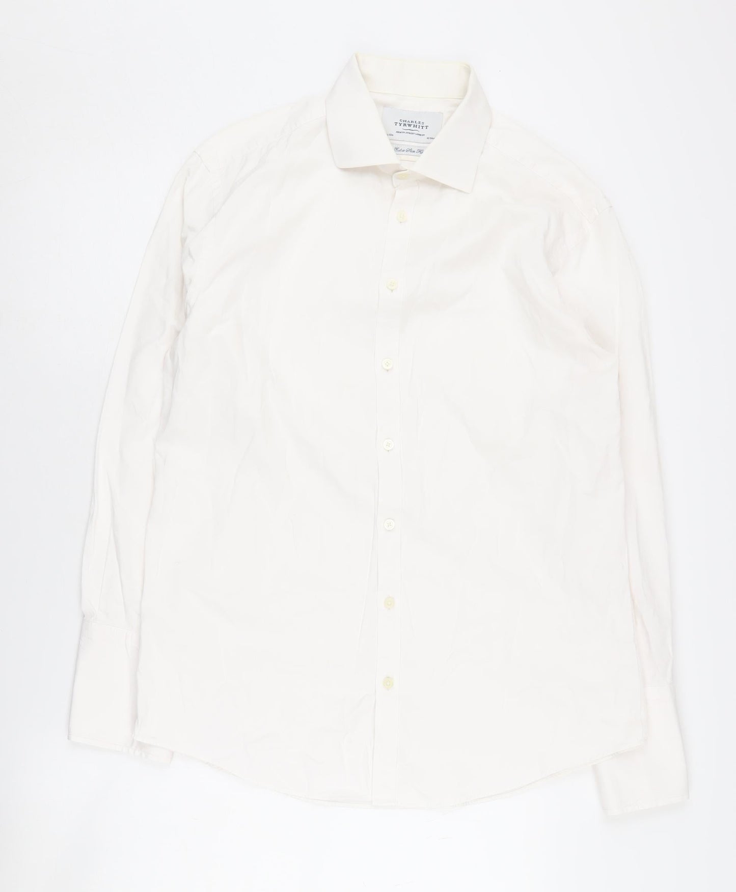Charles Tyrwhitt Men's White Dress Shirt, Extra-Slim Fit