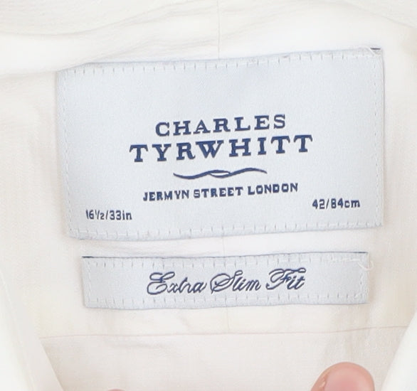 Charles Tyrwhitt Men's White Dress Shirt, Extra-Slim Fit