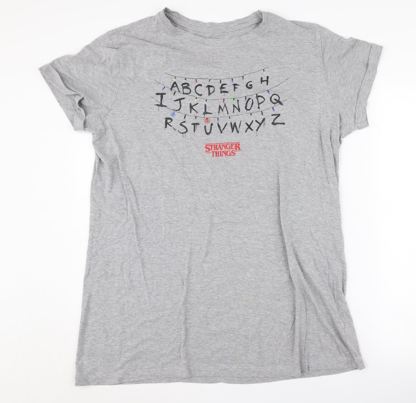 Stranger Things Unisex Grey M T-Shirt