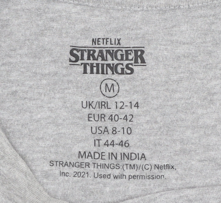 Stranger Things Unisex Grey M T-Shirt