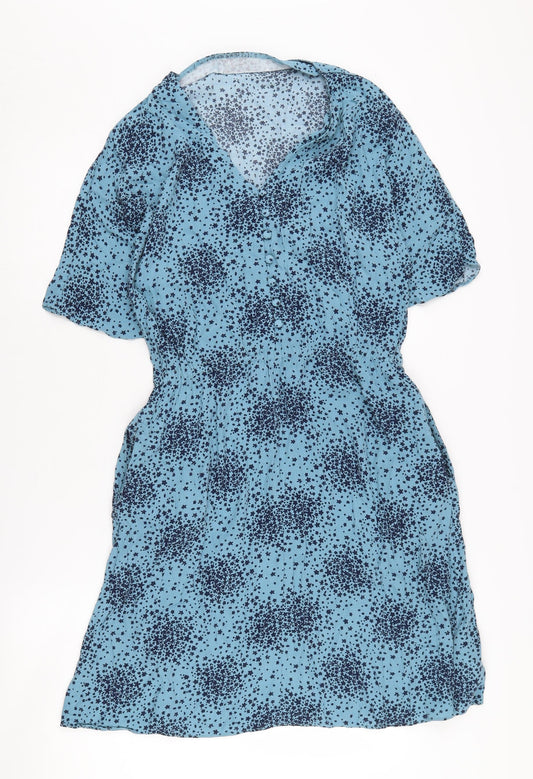 Boden Women's Blue Floral A-Line Dress Size 10