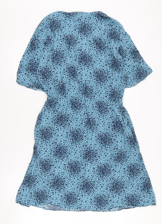 Boden Women's Blue Floral A-Line Dress Size 10