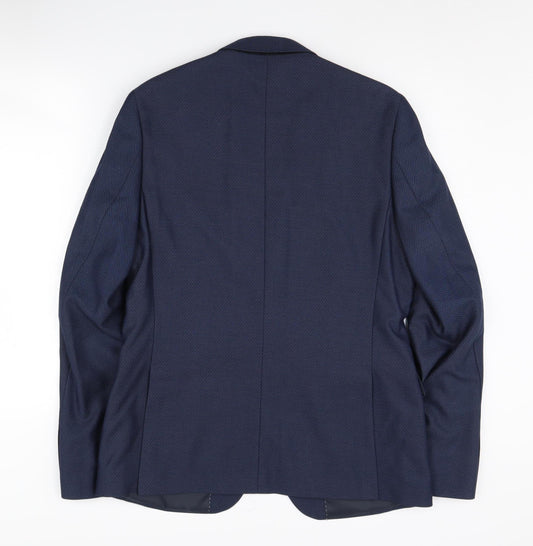 Moss London Men's Blue Blazer Size 40L