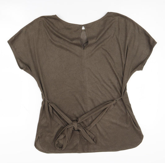 Womens UK Size 8 Oliver Bonas Brown Polyester Blouse