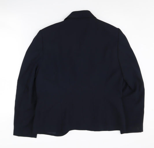 Viyella Women's Blue Suit Jacket Size 14