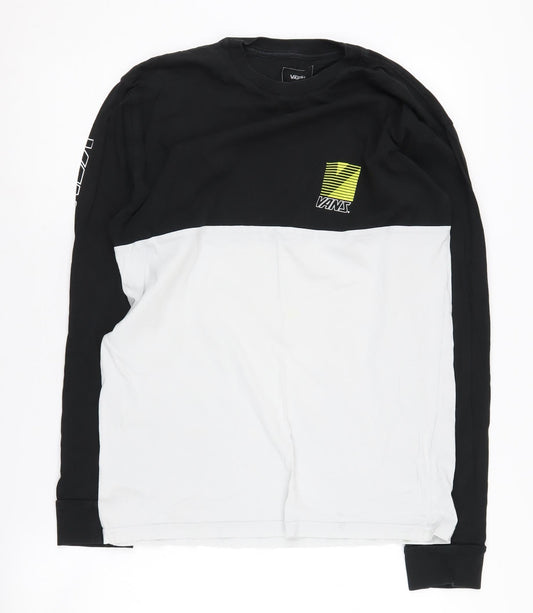 Vans Men’s Medium Black White Colourblock T-Shirt