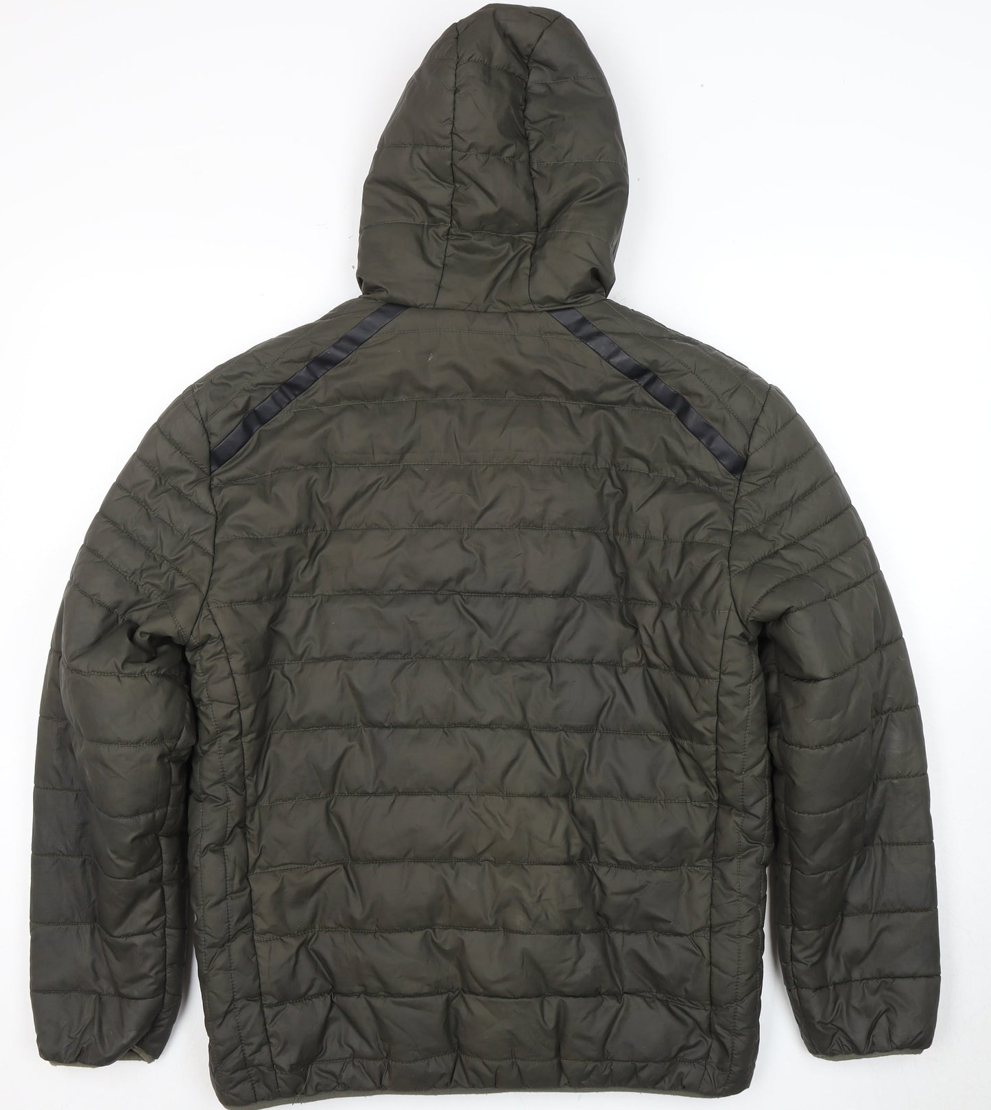 New Balance Men's Green Puffer Jacket M Full Zip