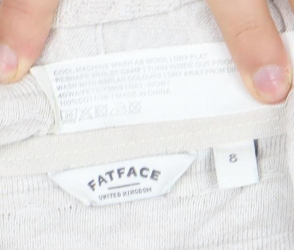 FatFace Women's Beige Wrap Jumper, Size 8