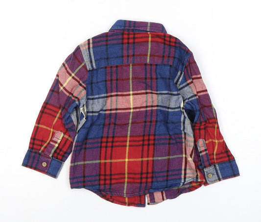 Next Boys Multicoloured Plaid Button-Up Shirt 18-24 Months
