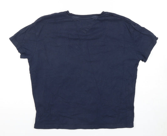 Tommy Jeans Unisex Blue Cotton T-Shirt, Size S