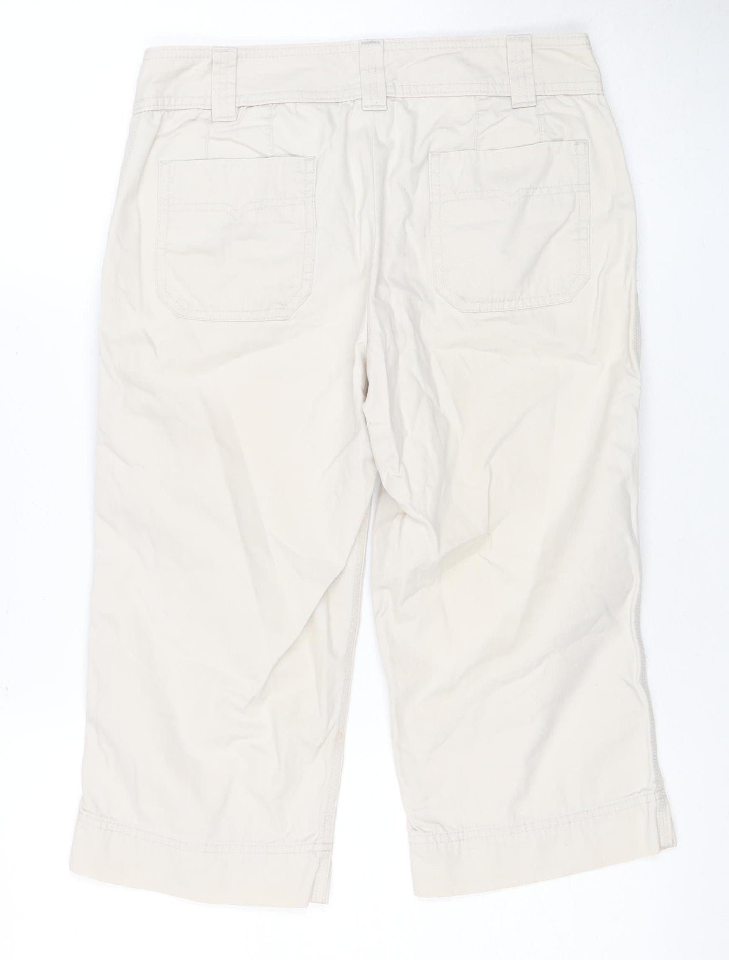 Dockers Women's Beige Cargo Shorts, Size 2, Casual Cotton