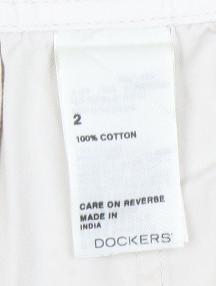 Dockers Women's Beige Cargo Shorts, Size 2, Casual Cotton