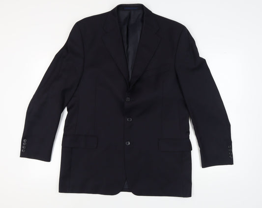 Daniel Hechter Men's Blue Wool Blazer Jacket, Size 42