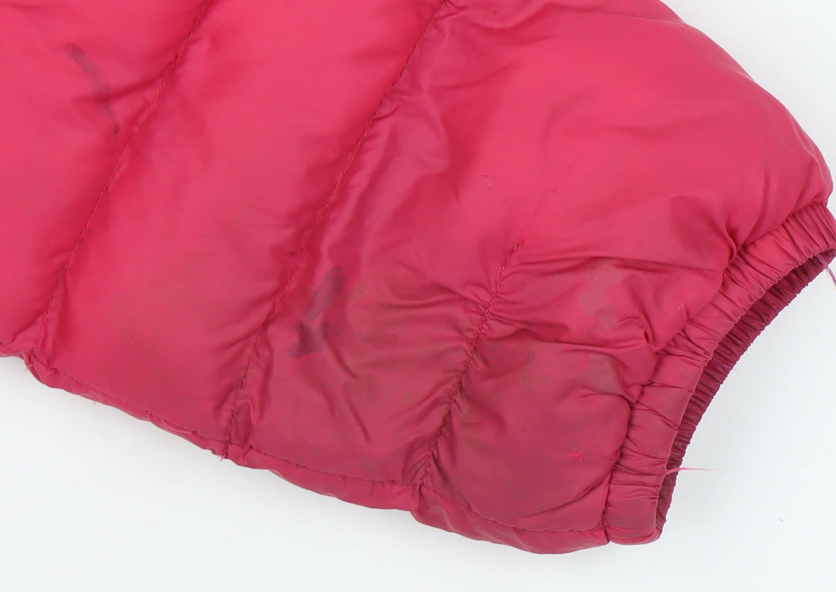 Additional view of Mountain Warehouse girls’ pink hooded puffer jacket 11-12y